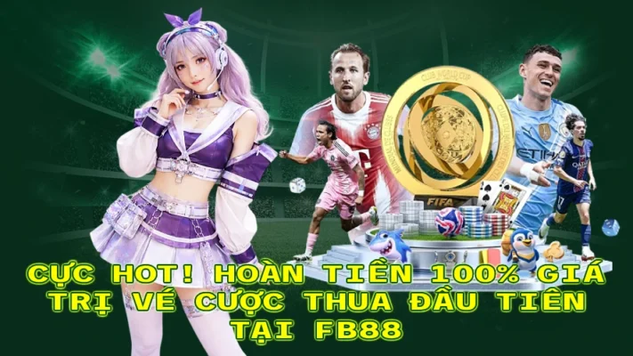 CỰC HOT! HOÀN TIỀN 100% GIÁ TRỊ VÉ CƯỢC THUA ĐẦU TIÊN TẠI FB88